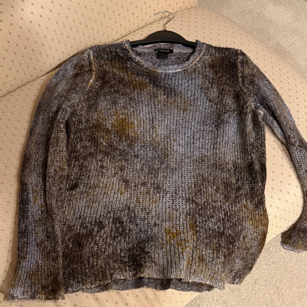 Avant Toi Gray and rust Crew Neck Sweater - Picture 5 of 5